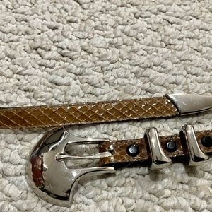 Woman’s Genuine SNAKESKIN Leather Lined Belt
